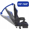 FOTEL GAMINGOWY CYBER CHAIRS X-POWER BLUE - BIUROWY Z MASAŻEM I PODNÓŻKIEM