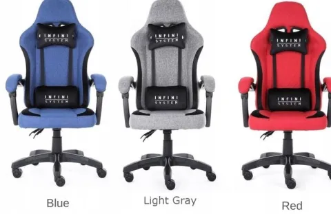 FOTEL GAMINGOWY dla gracza INFINI System z tkaniny
