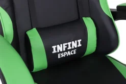 Fotel Gamingowy z podnóżkiem INFINI ESPACE Green