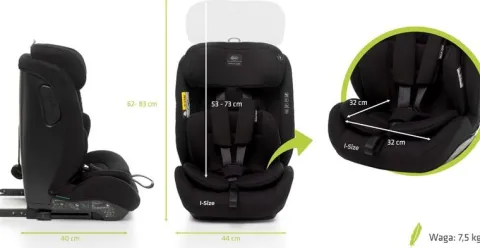 Fotelik samochodowy 4Baby GO-FIX I-Size 9-36 kg 76-150 cm ISOFIX