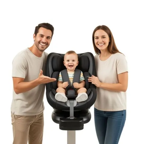 Fotelik Samochodowy CzarnySzary iSafety THOR BlackGrey ISOFIX BEZPIECZNY360