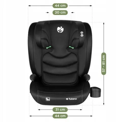Fotelik Samochodowy 15-36Kg Tulano Joy I-Size Isofix Poddupnik 100-150Cm