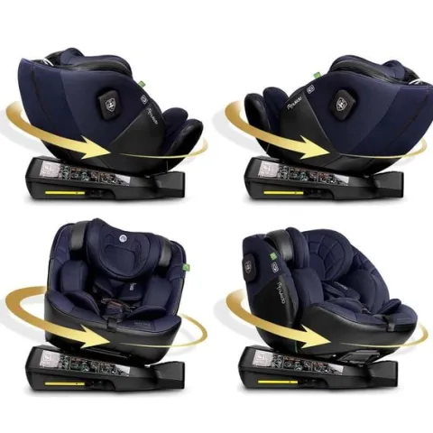 Fotelik samochodowy Nukido Aero Line czarno-granatowy 0-36 kg ISOFIX
