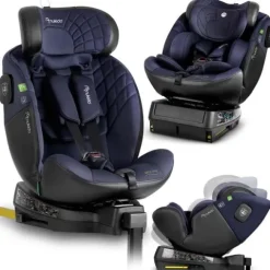 Fotelik samochodowy Nukido Aero Line czarno-granatowy 0-36 kg ISOFIX