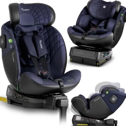 Fotelik samochodowy Nukido Aero Line czarno-granatowy 0-36 kg ISOFIX
