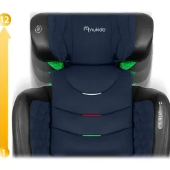 Fotelik samochodowy Nukido Louis czarno-granatowy 15-36 kg ISOFIX