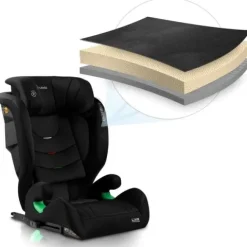 Fotelik samochodowy Nukido Louis Soft czarny 15-36 kg ISOFIX