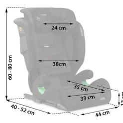 Fotelik samochodowy Nukido Louis Soft czarny 15-36 kg ISOFIX
