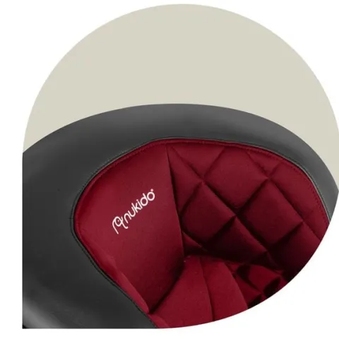 Fotelik samochodowy Nukido Louis czarno-czerwony 15-36 kg ISOFIX