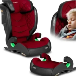 Fotelik samochodowy Nukido Louis czarno-czerwony 15-36 kg ISOFIX
