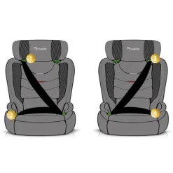 Fotelik samochodowy Nukido Louis czarno-czerwony 15-36 kg ISOFIX