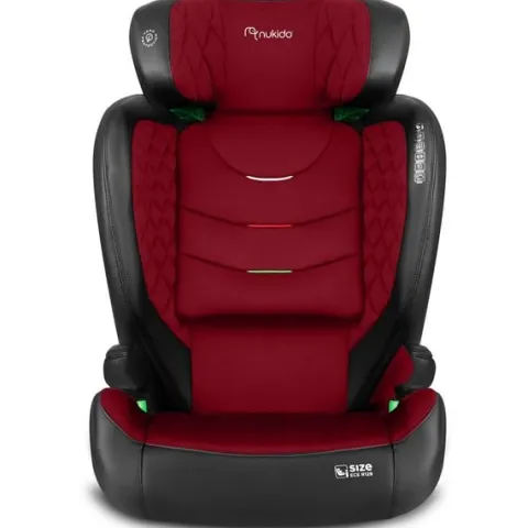 Fotelik samochodowy Nukido Louis czarno-czerwony 15-36 kg ISOFIX