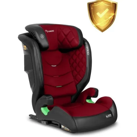 Fotelik samochodowy Nukido Louis czarno-czerwony 15-36 kg ISOFIX