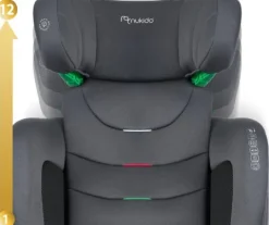 Fotelik samochodowy Nukido Louis Soft szary15-36 kg ISOFIX