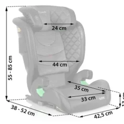 Fotelik samochodowy Nukido Louis czarno-szary 15-36 kg ISOFIX