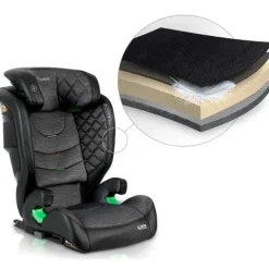 Fotelik samochodowy Nukido Louis czarno-szary 15-36 kg ISOFIX