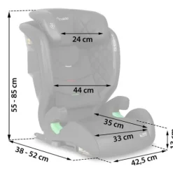 Fotelik samochodowy Nukido Louis czarny 15-36 kg ISOFIX