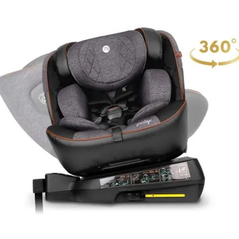 Fotelik samochodowy Nukido Prestige Line czarno-szary 0-36 kg ISOFIX