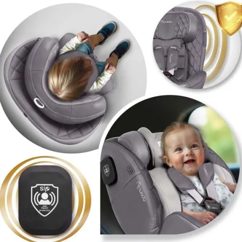 Fotelik samochodowy Nukido Prestige Line szary 0-36 kg ISOFIX