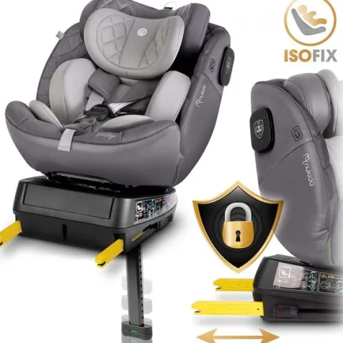 Fotelik samochodowy Nukido Prestige Line szary 0-36 kg ISOFIX