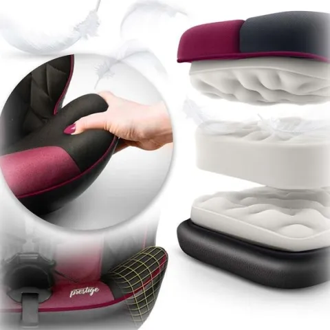 Fotelik samochodowy Nukido Prestige Line czarno-różowy 0-36 kg ISOFIX