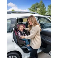 Fotelik samochodowy Nukido Prestige Line czarno-różowy 0-36 kg ISOFIX