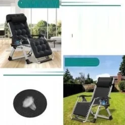 FOTEL OGRODOWY, LEŻAK PLAŻOWY, TURYSTYCZNY PODUSZKA + STOLIK Zero Gravity