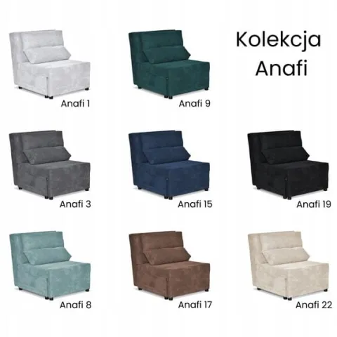 Fotel rozkładany funkcja spania KIMO pojemnik na pościel Family Meble beż