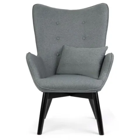 Fotel uszak z podnóżkiem Norse szary