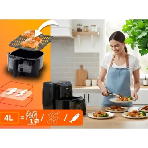 Frytkownica beztłuszczowa Air fryer frytownica 4l Berdsen 1500W BD-658 czarna