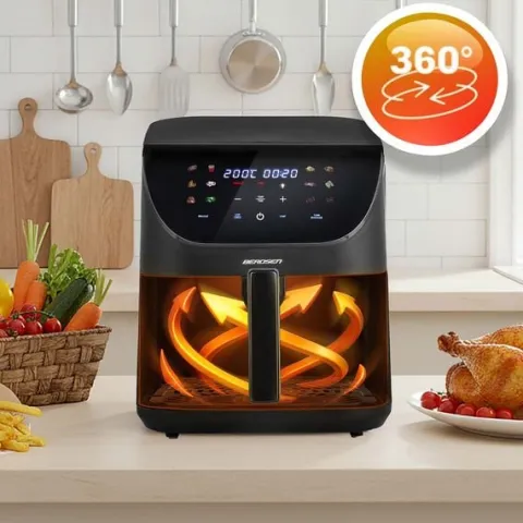Frytkownica beztłuszczowa Air fryer Berdsen BD-660 czarna