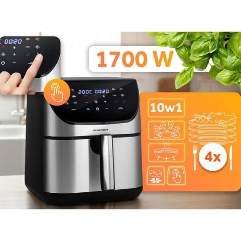 Frytkownica beztłuszczowa Air fryer frytownica 8l Berdsen 1700W BD-659 srebrna