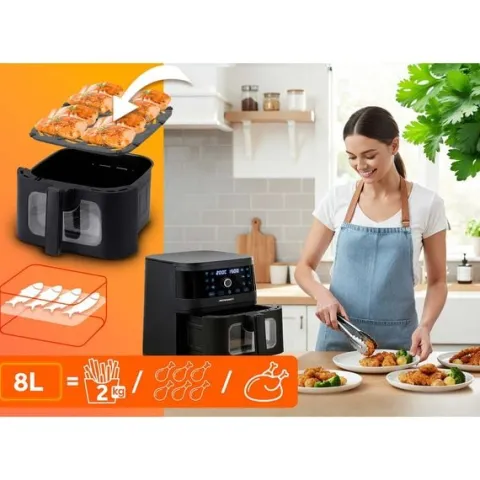 Frytkownica beztłuszczowa Air fryer Berdsen BD-661 czarna