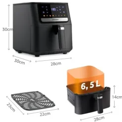 Frytkownica beztłuszczowa Air fryer Berdsen BD-662 czarna
