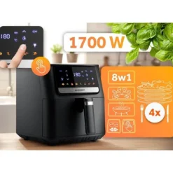 Frytkownica beztłuszczowa Air fryer Berdsen BD-662 czarna