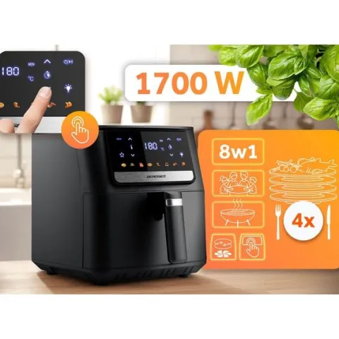 Frytkownica beztłuszczowa Air fryer Berdsen BD-662 czarna