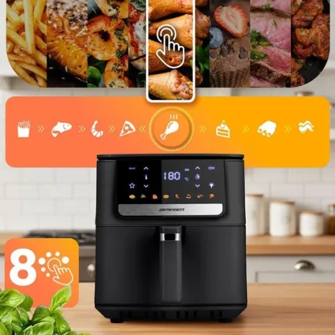 Frytkownica beztłuszczowa Air fryer Berdsen BD-662 czarna