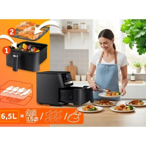 Frytkownica beztłuszczowa Air fryer Berdsen BD-662 czarna