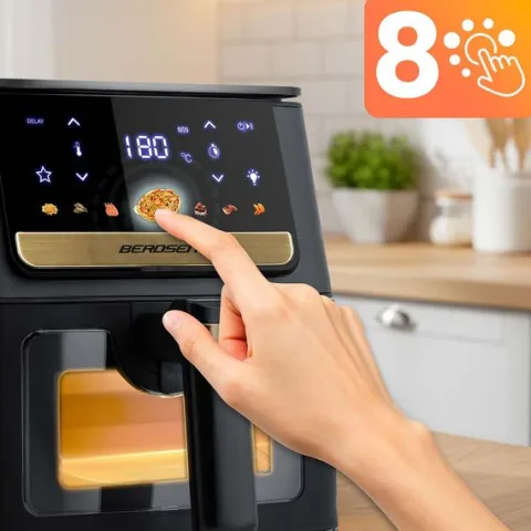 Frytkownica beztłuszczowa Air fryer Berdsen BD-655 czarna