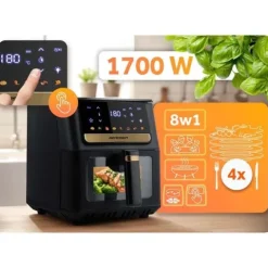 Frytkownica beztłuszczowa Air fryer Berdsen BD-655 czarna