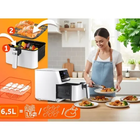 Frytkownica beztłuszczowa Air fryer Berdsen BD-662 biała