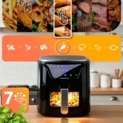 Frytkownica beztłuszczowa Air fryer frytownica 5l BD-652 czarno-srebrna