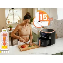 Frytkownica beztłuszczowa Air fryer BD-652 czarno-złota