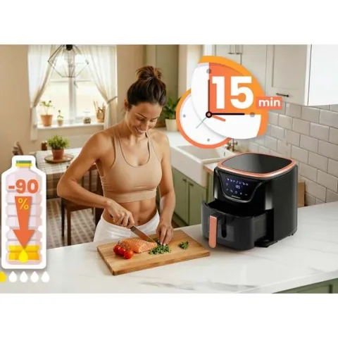 Frytkownica beztłuszczowa Air fryer BD-652 czarno-złota