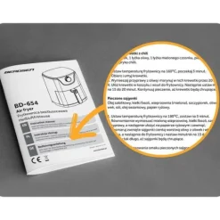 Frytkownica beztłuszczowa Air fryer Berdsen BD-654 czarna