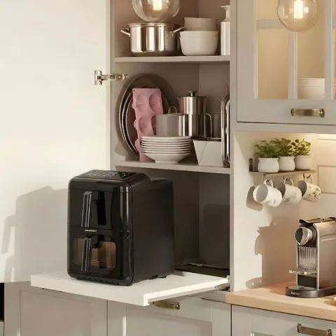 Frytkownica beztłuszczowa dwukomorowa pionowa 11.6 l Air fryer frytownica Berdsen 3000W BD-663