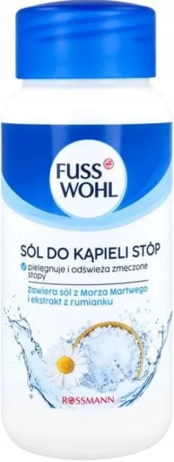 FUSSWOHL SÓL DO KĄPIELI STÓP PIELĘGNUJE I ODŚWIEŻA ZMĘCZONE STOPY 450 G