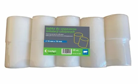 Gąbka do czyszczenia instalacji udojowych, 70 x 70 mm, 10 szt., Can Agri