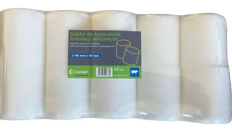 Gąbka do czyszczenia instalacji udojowych, 80 x 90 mm, 10 szt., Can Agri