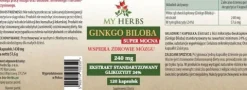 Ginkgo biloba 240mg 120szt pamięć koncentracja forte witalność Super Mocna